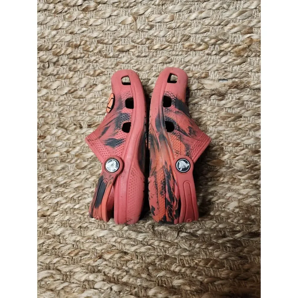 Crocs Classic Kids Toddler Red and Black Marble Shoes Clogs Size C 11